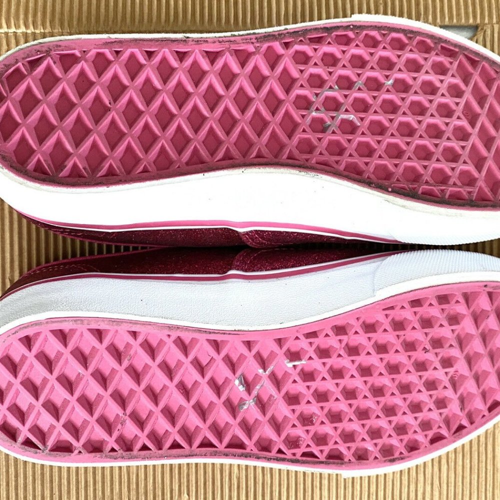 Youth Pink Glitter Vans - Low Top - Size 2.5 - Picture 6 of 8